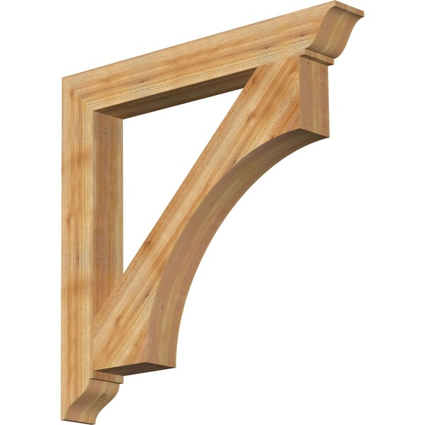 Ekena Millwork Westlake Traditional Rough Sawn Bracket, Western Red Cedar, 6"W x 48"D x 48"H BKT06X48X48WTL01RWR - main